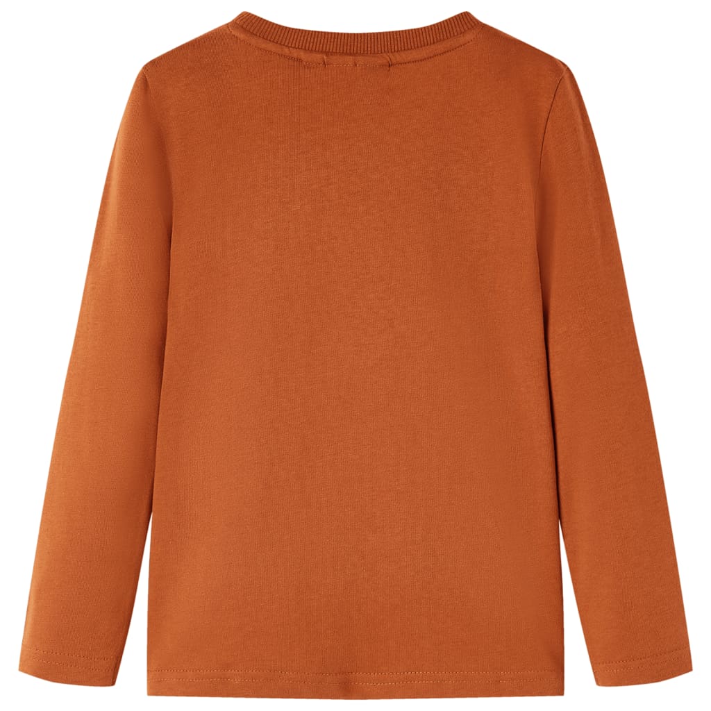 Vidaxl Children's shirt with long sleeves 104 Oranjebruin