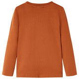 Vidaxl Children's shirt with long sleeves 104 Oranjebruin