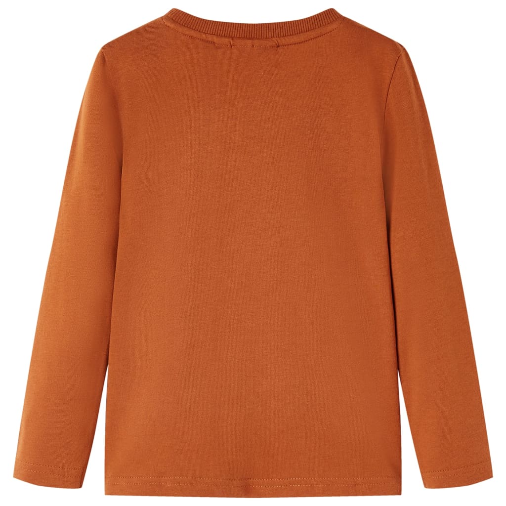 Vidaxl Children's shirt with long sleeves 116 Oranjebruin