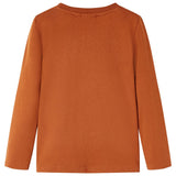 Vidaxl Children's shirt with long sleeves 116 Oranjebruin