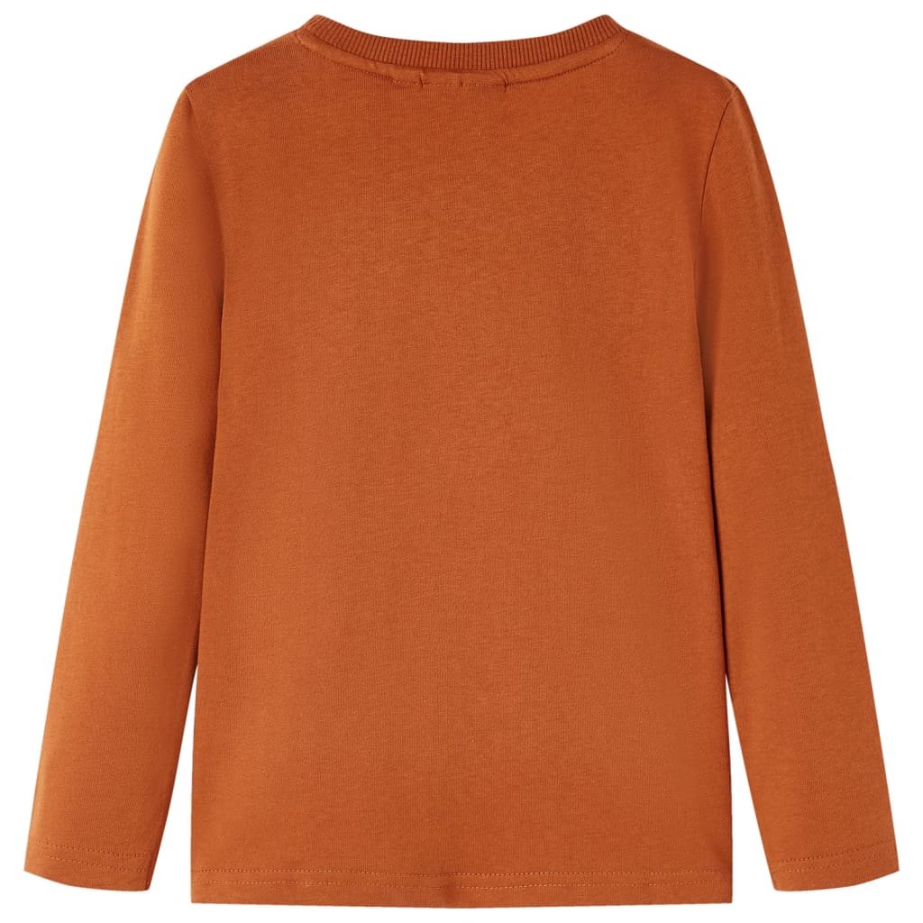 Vidaxl Children's shirt with long sleeves 128 Oranjebruin