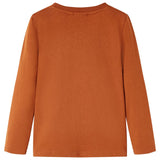 Vidaxl Children's shirt with long sleeves 128 Oranjebruin