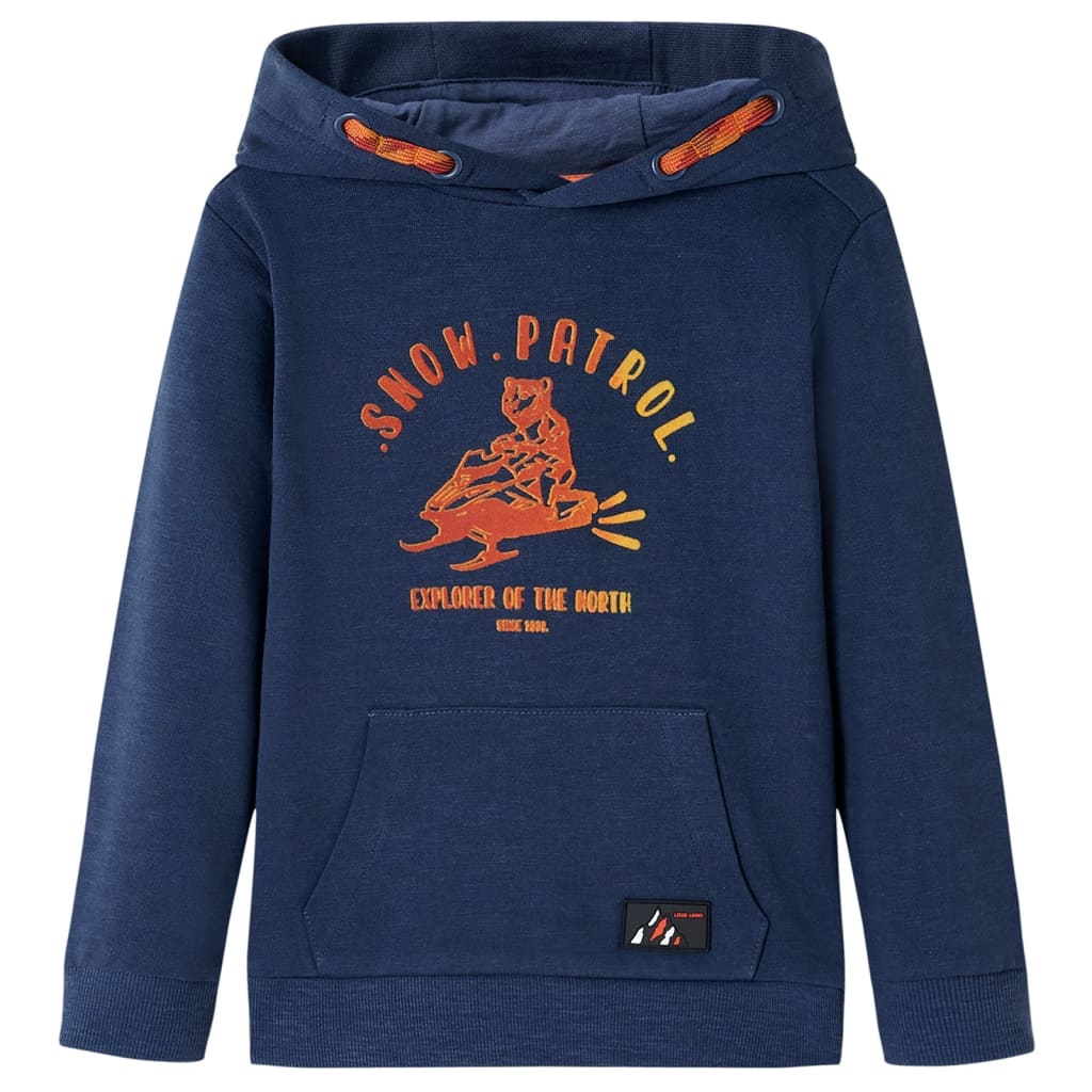 Vidaxl Children's sweater with hood 92 mixed navy blue and orange