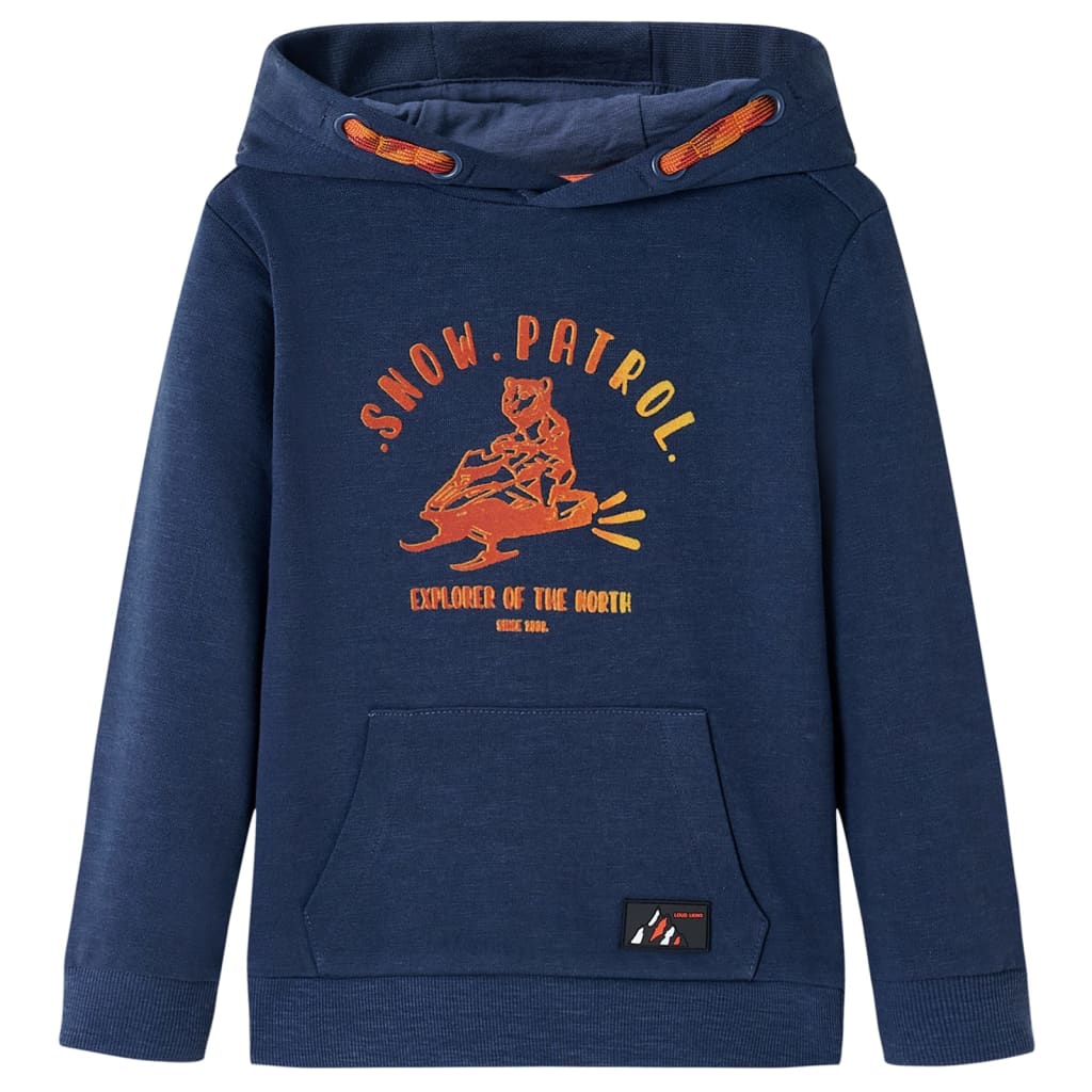 Vidaxl Children's sweater with hood 116 mixed navy blue and orange
