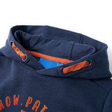 Vidaxl Children's sweater with hood 116 mixed navy blue and orange