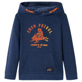 Vidaxl Children's sweater with hood 140 mixed navy blue and orange
