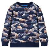 Otroški pulover Vidaxl 92 Navy Blue