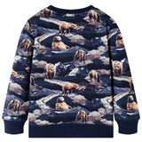 Otroški pulover Vidaxl 92 Navy Blue