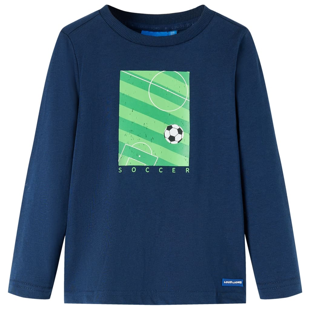 Vidaxl children's shirt with long sleeves 140 navy blue