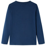 Vidaxl children's shirt with long sleeves 140 navy blue