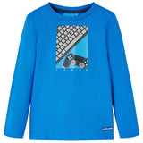 Vidaxl children's shirt with long sleeves 140 cobalt blue