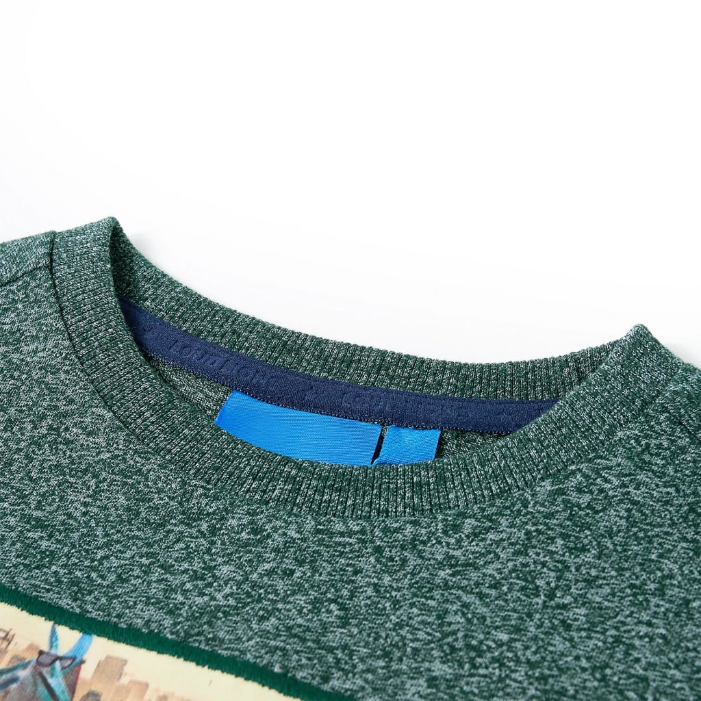 Vidaxl children's shirt with long sleeves 104 mixed dark green