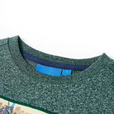 Vidaxl children's shirt with long sleeves 104 mixed dark green