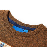 VidaXL children's shirt with long sleeves 92 mixed cognac color