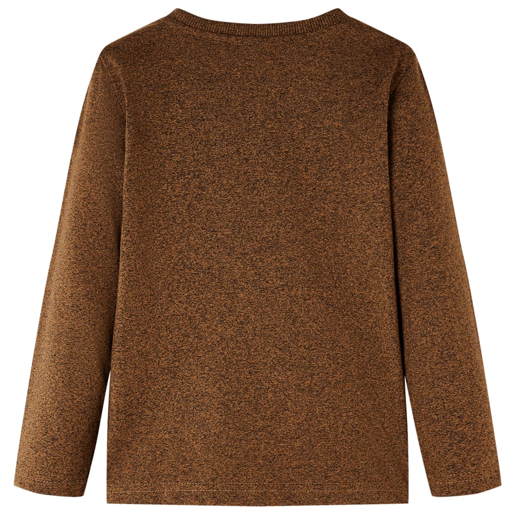 Vidaxl children's shirt with long sleeves 116 mixed cognac color