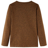 Vidaxl children's shirt with long sleeves 116 mixed cognac color