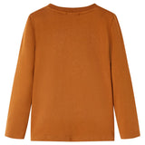 Vidaxl Children's shirt with long sleeves 128 cognac colored