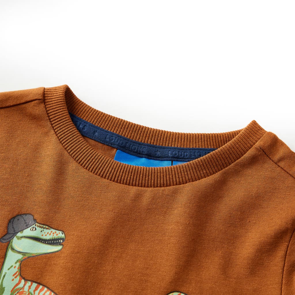Vidaxl Kanner Shirt mat laanger Hülsen 140 Cognac cared