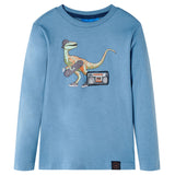 Vidaxl Children's shirt with long sleeves 92 Medium blue