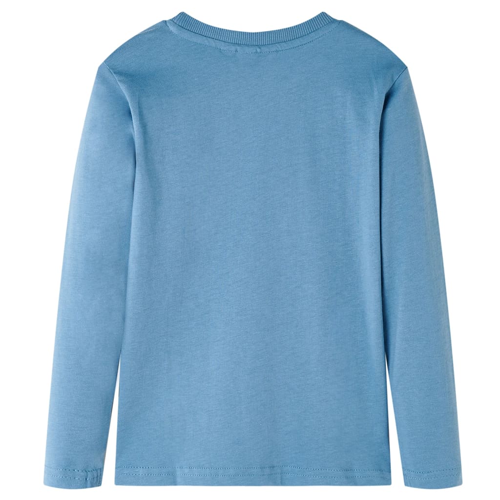 Vidaxl Children's shirt with long sleeves 104 medium blue