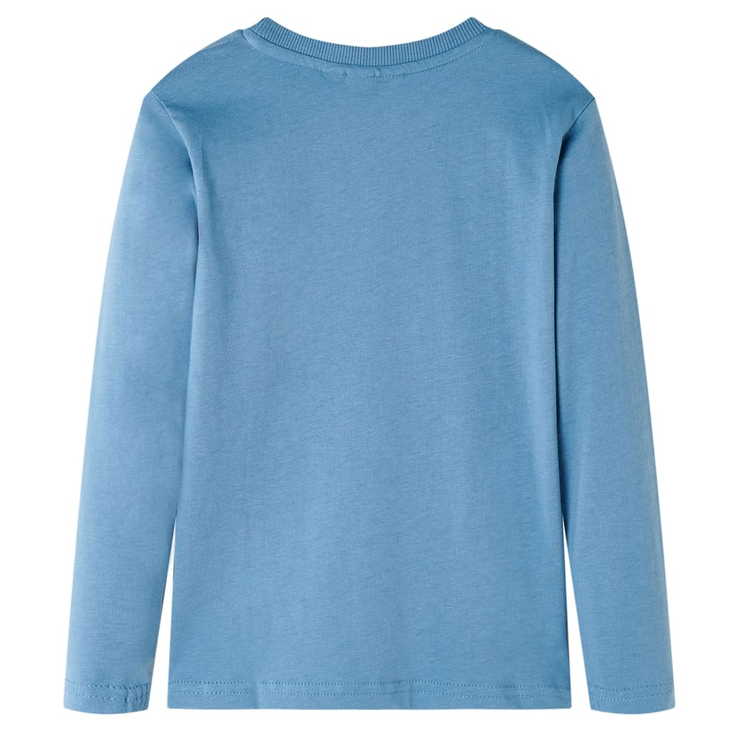 Vidaxl Children's shirt with long sleeves 140 medium blue