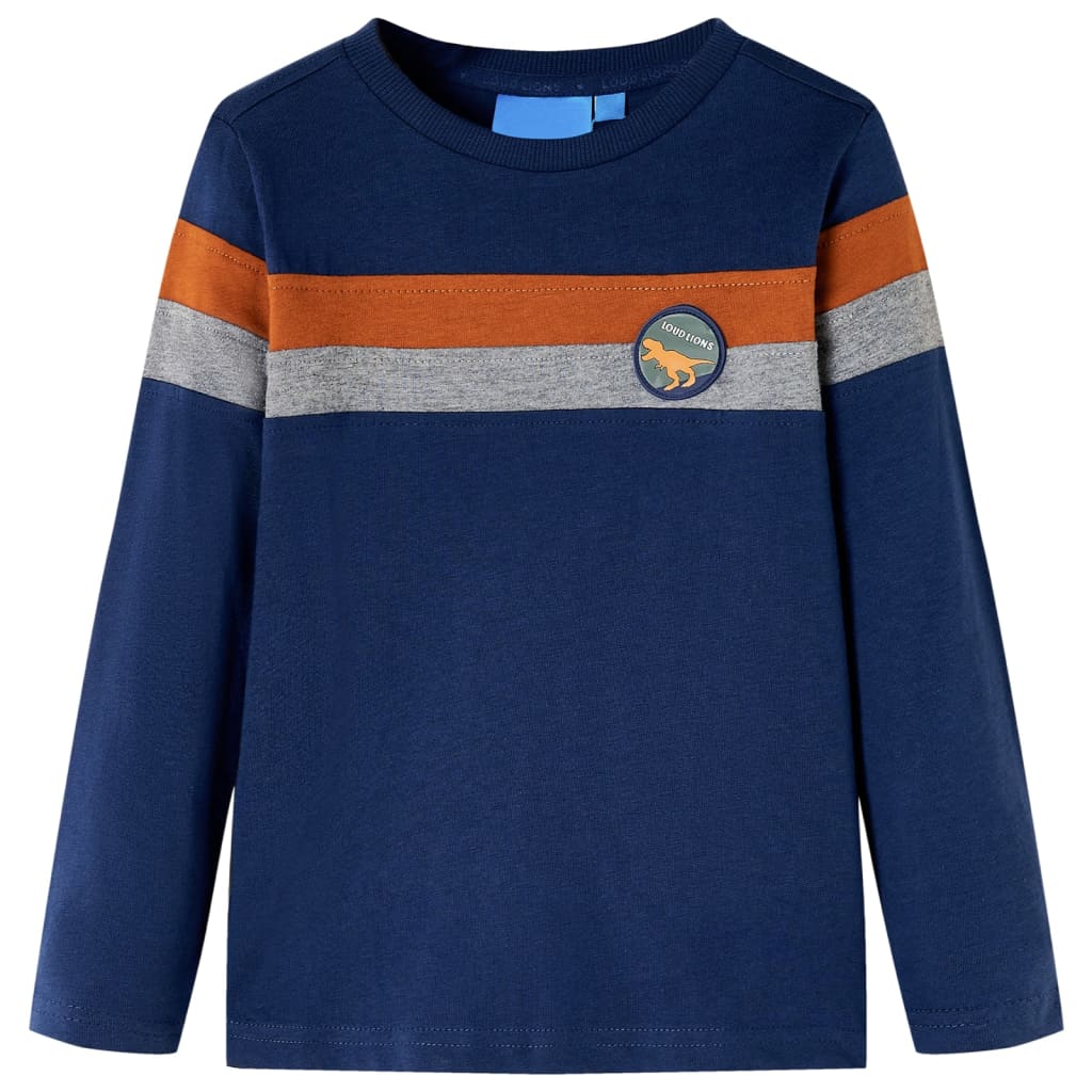 VidaXL children's shirt with long sleeves 92 Navy blue