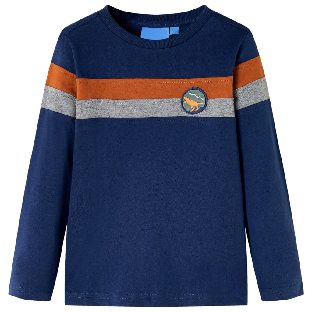Vidaxl children's shirt with long sleeves 104 navy blue