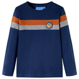 Vidaxl children's shirt with long sleeves 104 navy blue