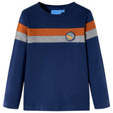 Vidaxl children's shirt with long sleeves 128 navy blue