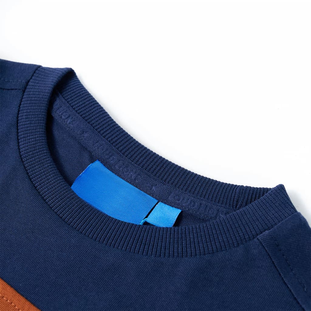 Vidaxl children's shirt with long sleeves 128 navy blue