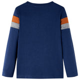 Vidaxl children's shirt with long sleeves 140 navy blue
