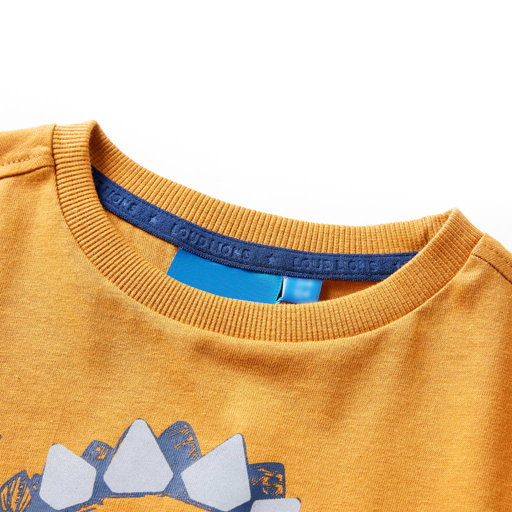 Vidaxl børneshirt med lange ærmer 128 Donkerokklent