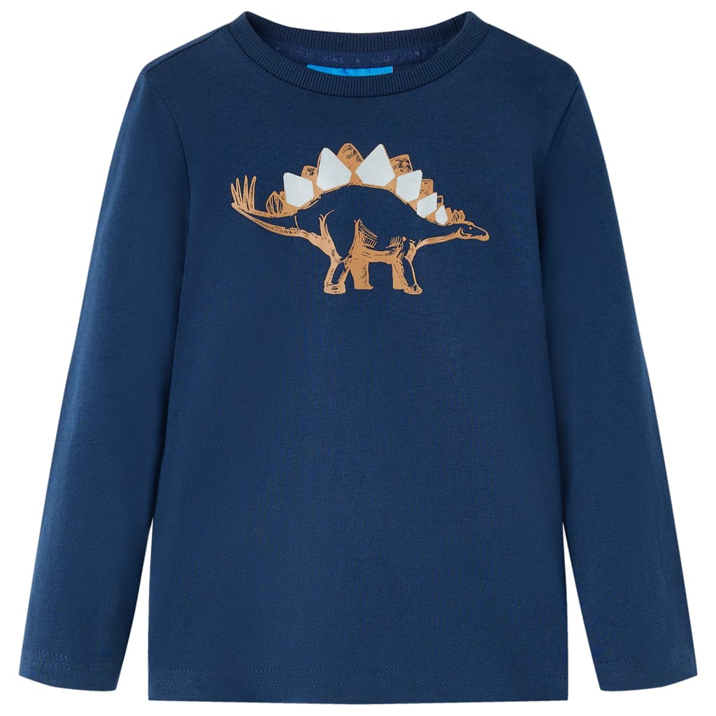 Vidaxl børneshirt med lange ærmer 140 marineblå