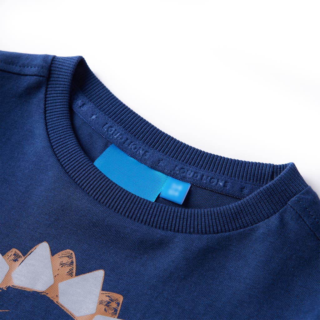Vidaxl børneshirt med lange ærmer 140 marineblå