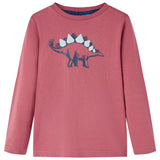 Vidaxl Children's shirt with long sleeves 104 dark red