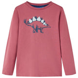 VidaXL children's shirt with long sleeves 116 dark red