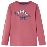 Vidaxl children's shirt with long sleeves 128 dark red