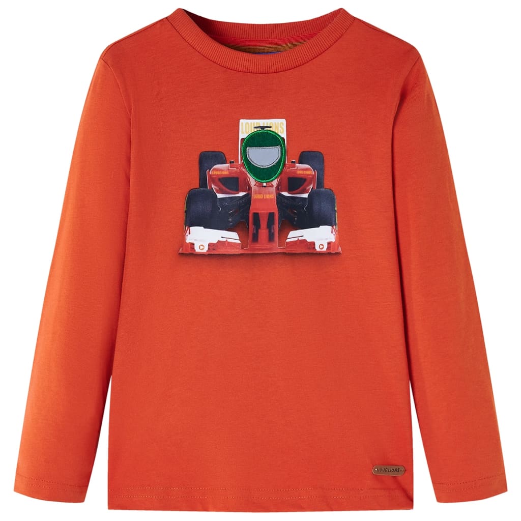 Vidaxl Kanner Shirt mat laange Ärmelen 116 orange
