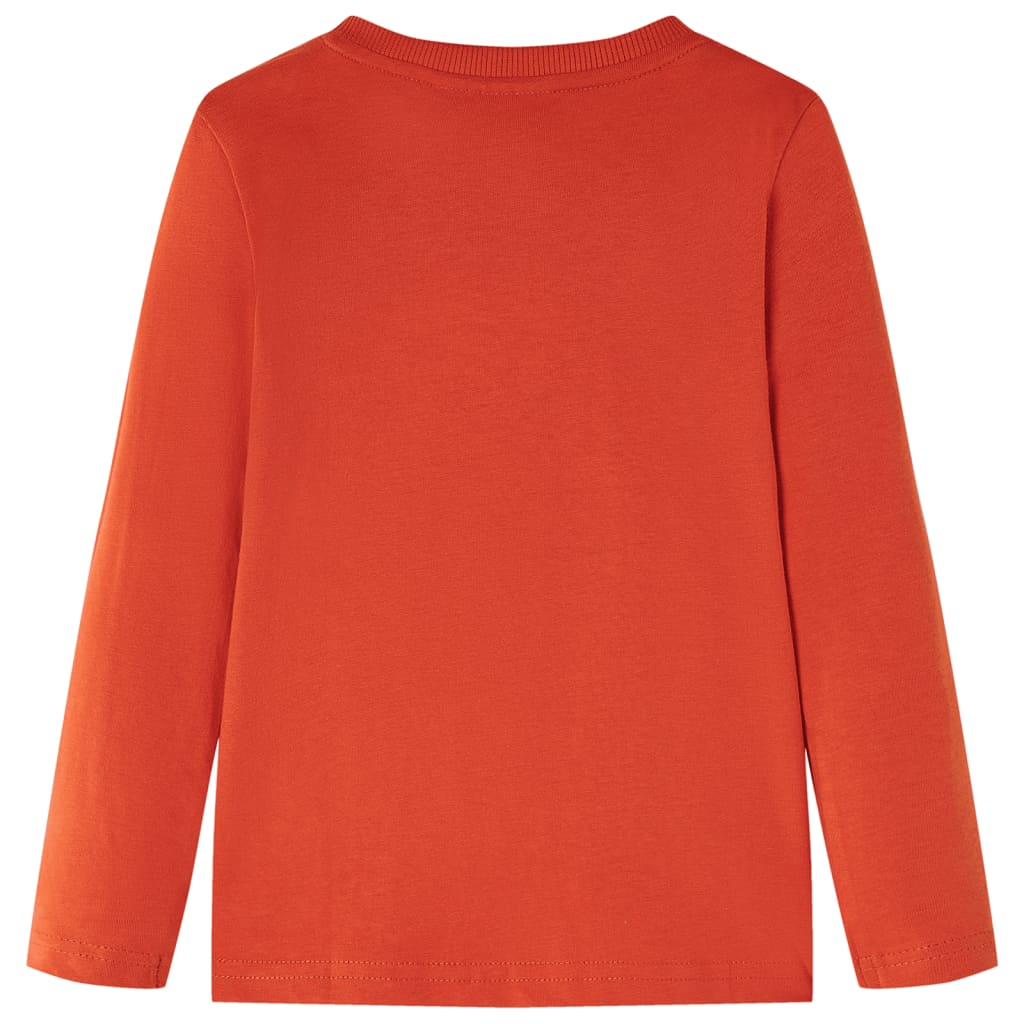 Vidaxl Kanner Shirt mat laangen Ärmelen 128 orange