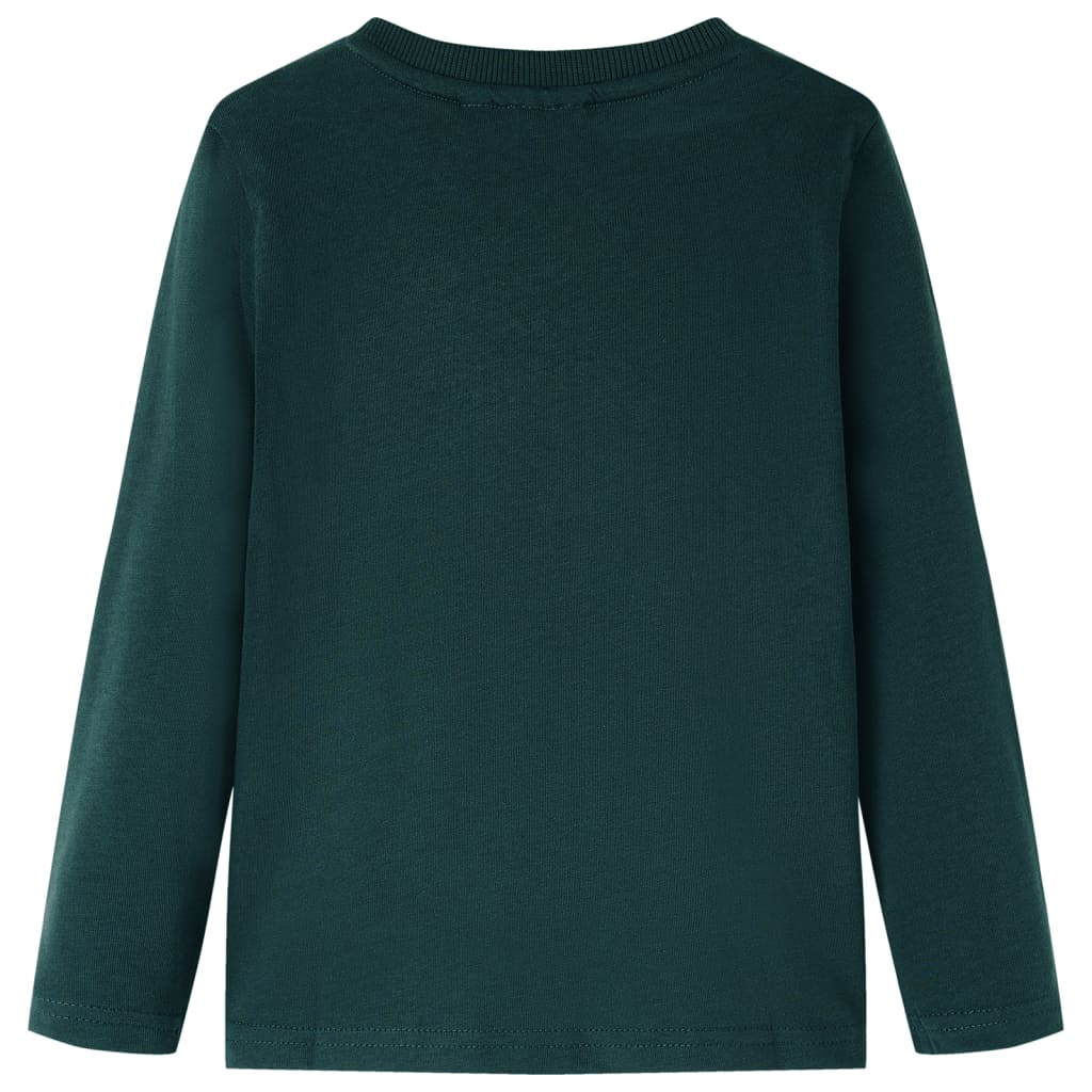 Vidaxl børneshirt med lange ærmer 104 Donkergroen