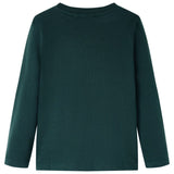 VidaXL Kindershirt met lange mouwen 116 donkergroen