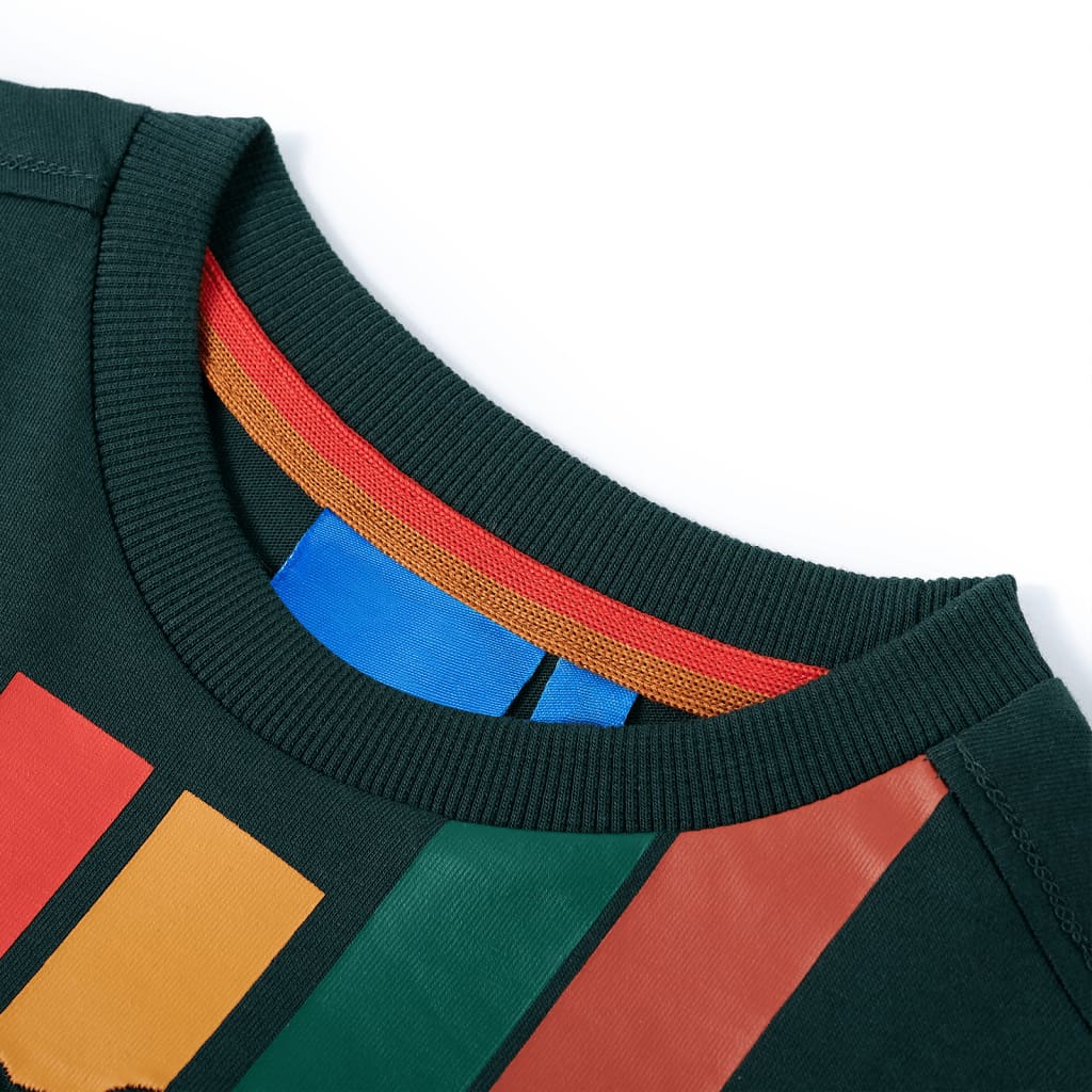 Vidaxl børneshirt med lange ærmer 128 Donkergroen