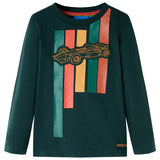 VidaXL children's shirt with long sleeves 140 Dark green