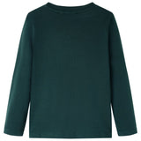VidaXL children's shirt with long sleeves 140 Dark green