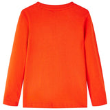 Vidaxl børneshirt med lange ærmer 128 Brightroranje