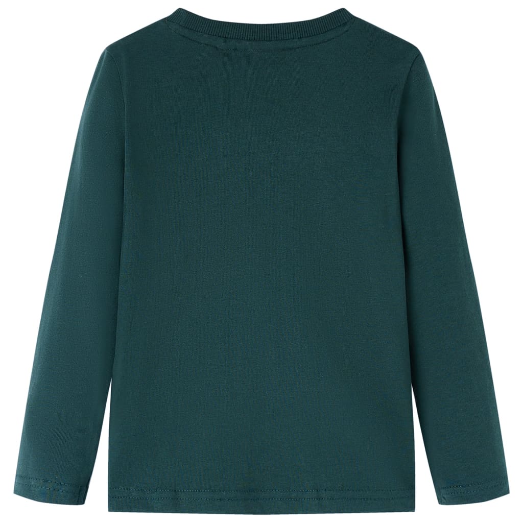 Vidaxl børneshirt med lange ærmer 128 Donkergroen