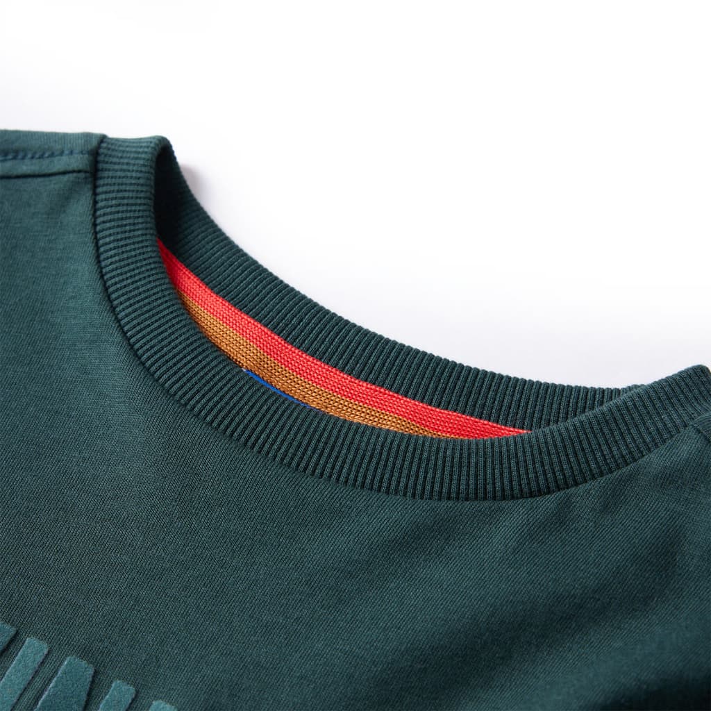 Vidaxl Child's Shirt à manches longues 140 vert foncé