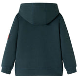 Vidaxl Kanner Pullover mat Hood 104 Däischter gréng