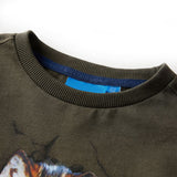 VidaXL Kindershirt met lange mouwen 128 kakikleurig