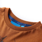 Vidaxl børneshirt med lange ærmer 92 cognac farvet